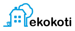 Ekokoti-hankkeen logo, jossa on talon kuva