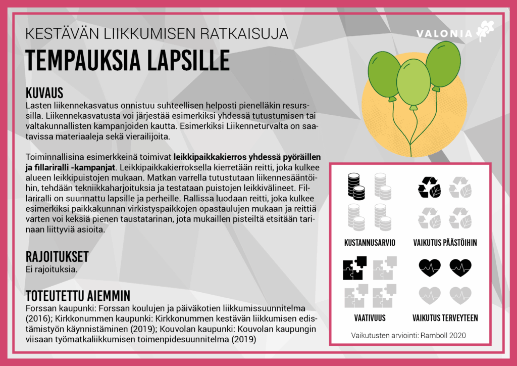 Infokortti: Tempauksia lapsille