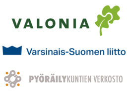 Valonian, Varsinais-Suomen liiton ja Pyöräilykuntien verkoston logot