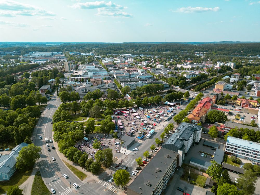 Ilmakuvaa Salon kaupungista.