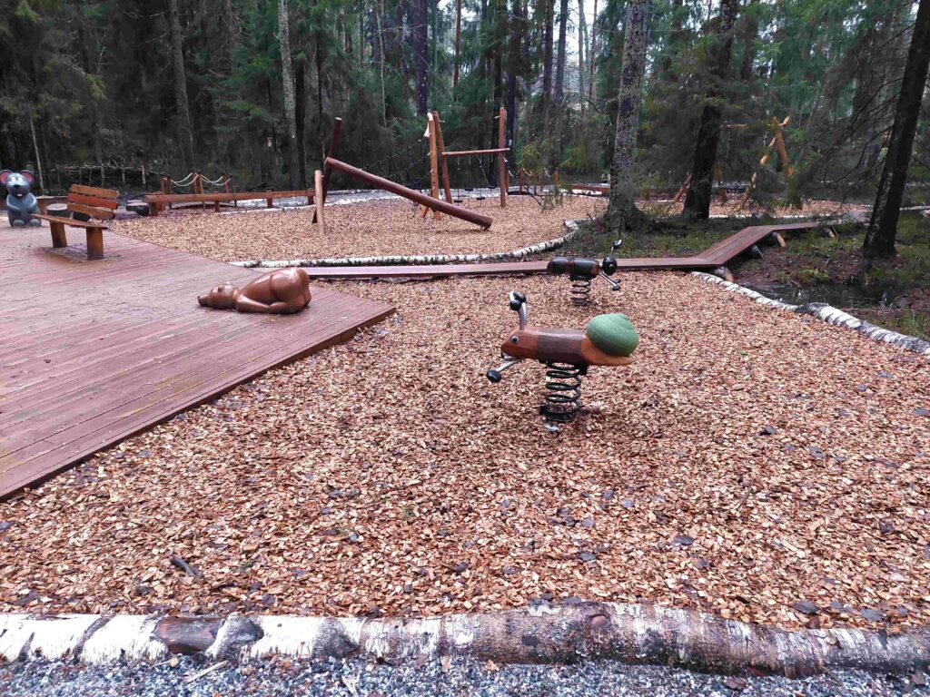 leikkipaikka, metsää